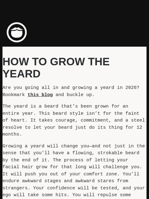 beardbrand newsletter: 2026: The Year of the Yeard