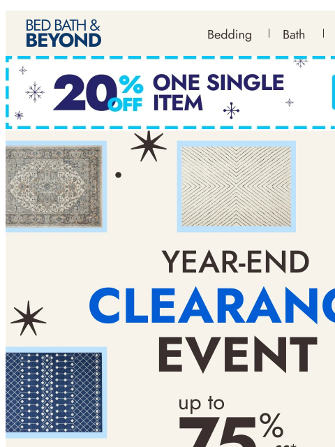 bedbathandbeyond newsletter: Final rug deals of the year ⏰