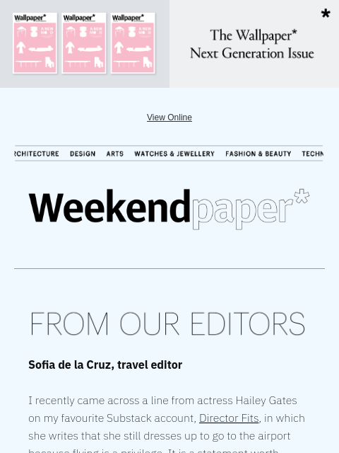 futureplc newsletter: Weekendpaper* | Travel highlights of the year