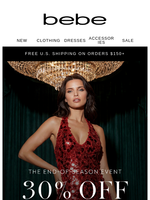 bebe newsletter: 30% Off Sitewide, Almost Gone, Still Hot 🥵