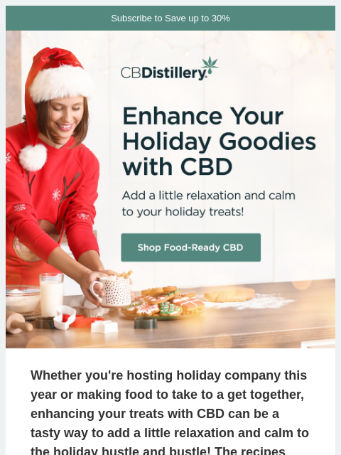 thecbdistillery newsletter: Hosting holiday company?