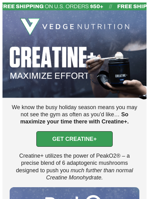vedgenutrition newsletter: Amplify your Workouts 💪