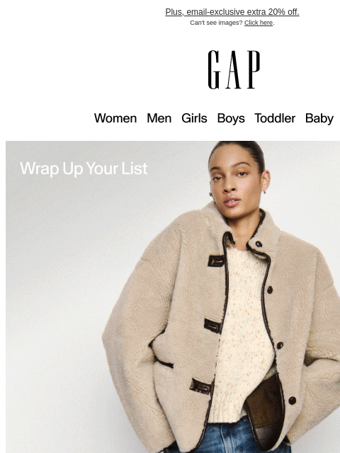 gap newsletter: These make great last-minute gifts + they're 50–60...