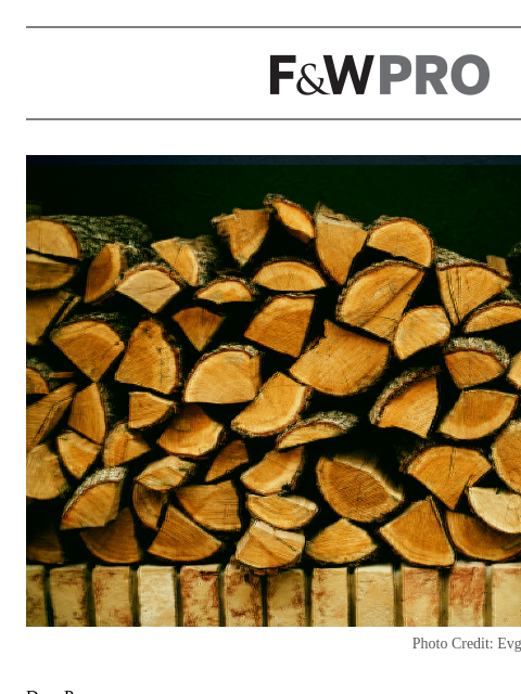 foodandwine newsletter: The Stacking Wood Edition