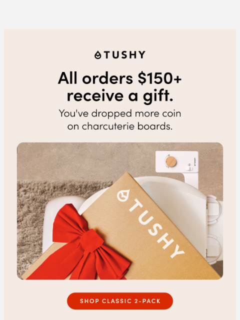 hellotushy newsletter: A pants-optional gift with purchase 🎁