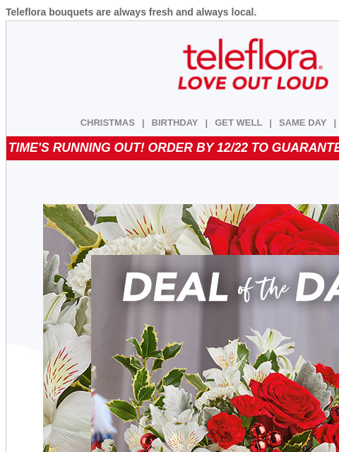 teleflora newsletter: FINAL HOURS! Use Your [$12.14] Credit Now