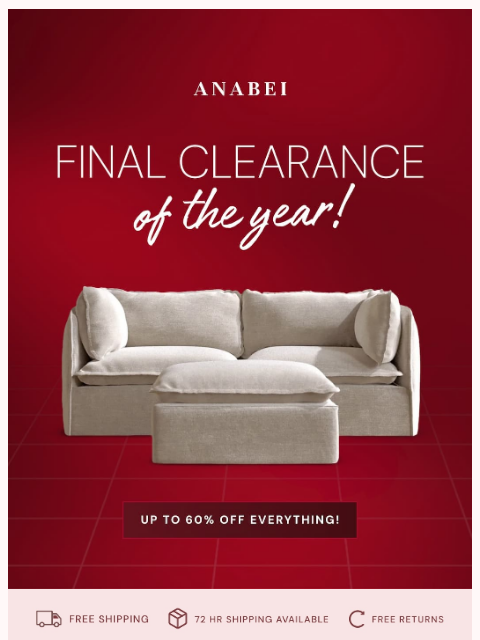 anabei newsletter: Sofas from $63/mo?