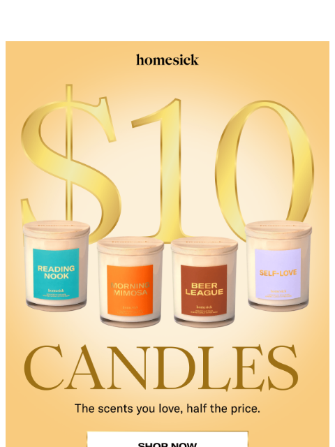 homesick newsletter: Your faves @ $10