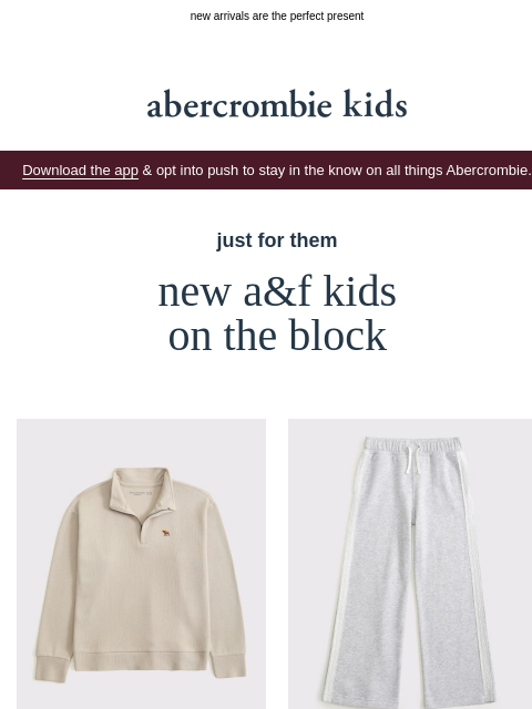 abercrombie newsletter: make the season brighter with these→