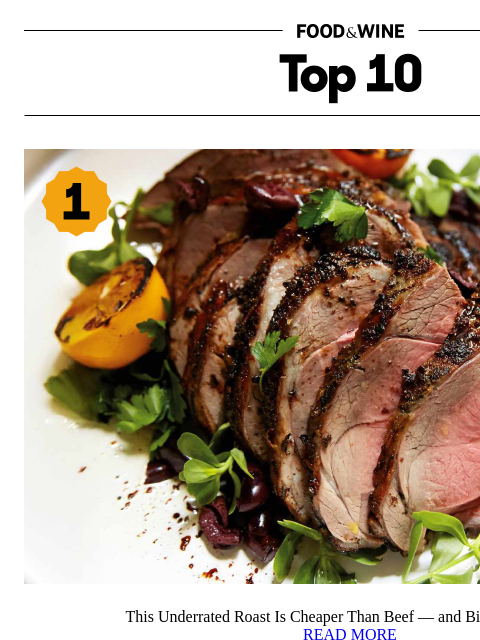 foodandwine newsletter: This Underrated Roast Is Cheaper Than Beef — and B...
