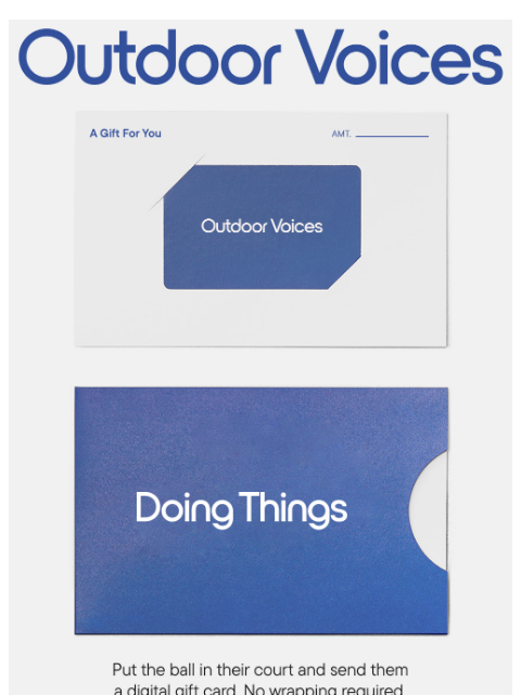 outdoorvoices newsletter: Still need a gift? Don't sweat