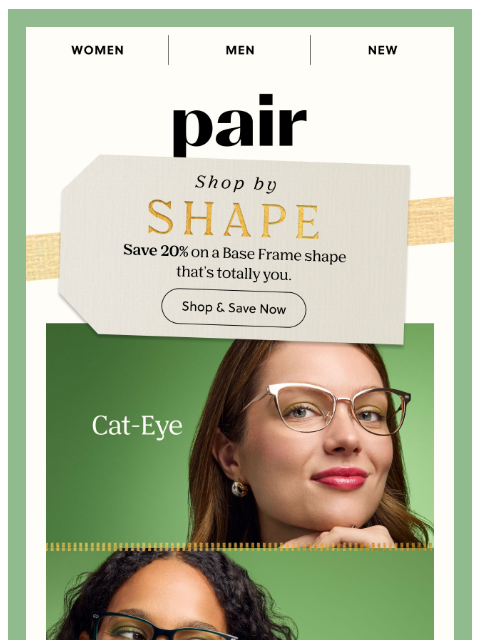 paireyewear newsletter: Shop By Shape👓