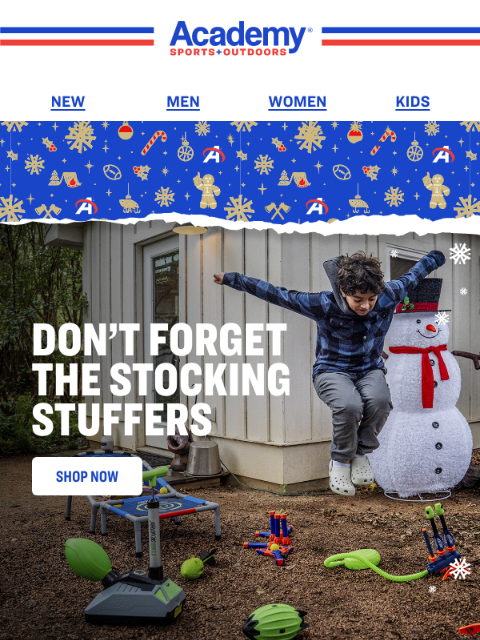 academy newsletter: Score Your Christmas Stocking Stuffers