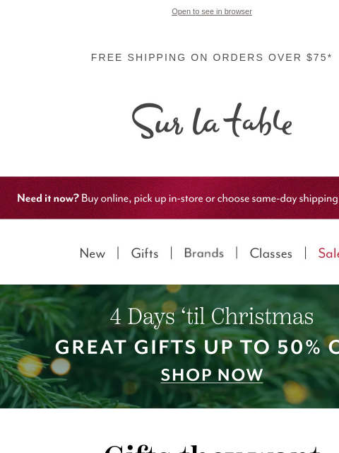 surlatable newsletter: 🎁 Today's the day! Find your final gifts here.