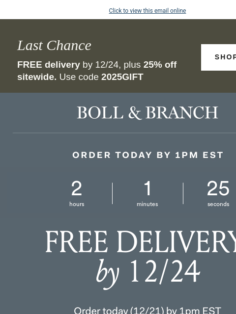 bollandbranch newsletter: Order TODAY by 1pm EST 📦