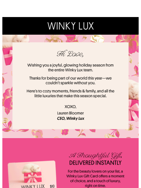 winkylux newsletter: A Little Holiday Love From Winky