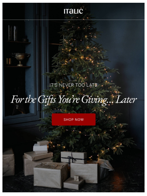 italic newsletter: Don’t panic: Great Gifts are Still Here 🎁