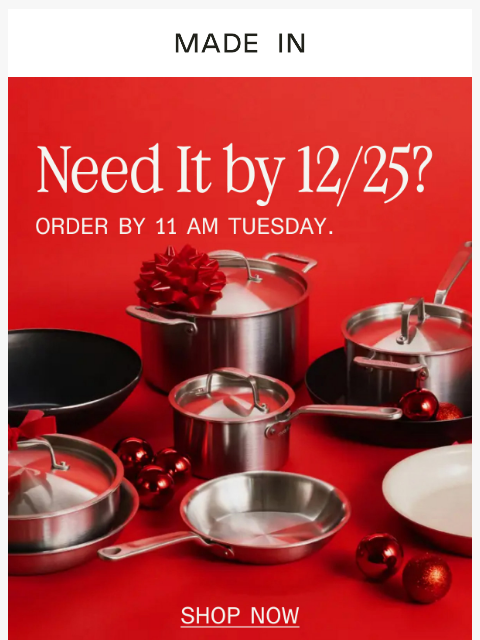 madeincookware newsletter: 3 Ways to Shop for Last-Minute Gifts 🎁