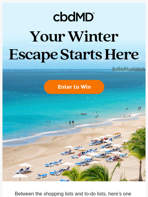 cbdmd newsletter: Warm up your winter…