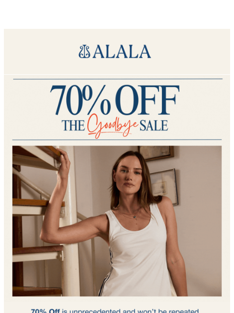 alalastyle newsletter: Alala at 70% Off: Last Time Ever