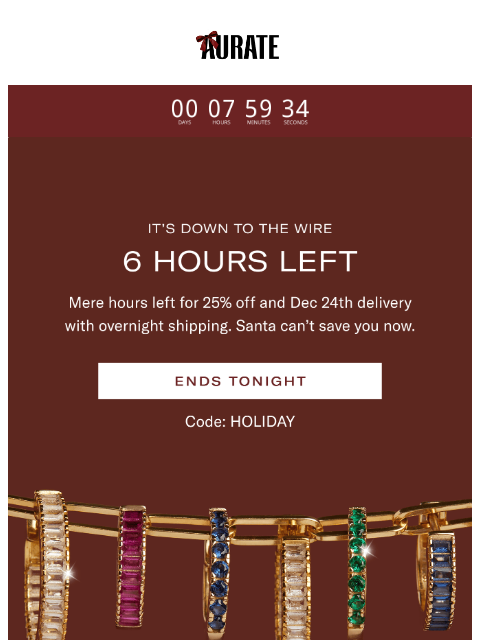 auratenewyork newsletter: NEED IT BY XMAS? ORDER TONIGHT