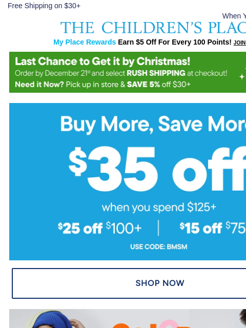 childrensplace newsletter: FINAL HOURS 🚨 Order for Christmas Delivery + Buy ...