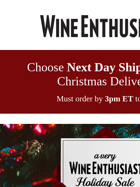 wineenthusiast newsletter: Take a Break for This Email and Save Up to 85%