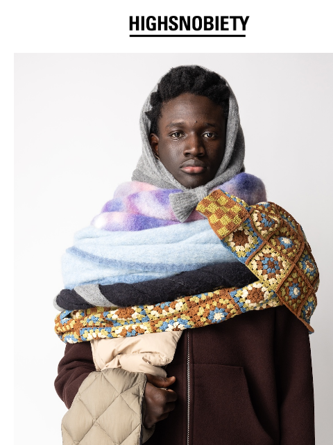 snug styles from Jean Paul Gaultier, Acne Studios, Marni, and more BEAT THE COLD WITH THESE COZY SCARVES SHOP SCARVES SHOP SCARVES OUT NOW: SCHUCO x DANIEL ARSHAM Shuco and Daniel Arsham team up for a