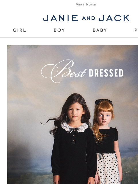 janieandjack newsletter: All dressed up (and all on sale)