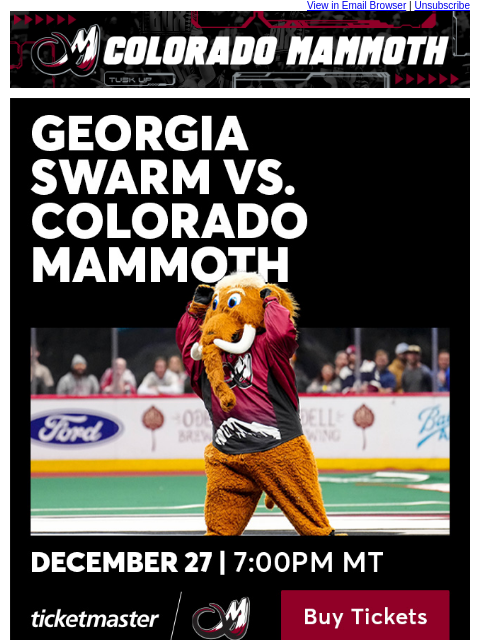 thecoloradomammoth newsletter: Home Opener This Saturday!