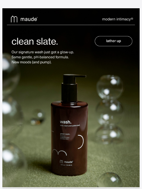 getmaude newsletter: a new way to come clean.