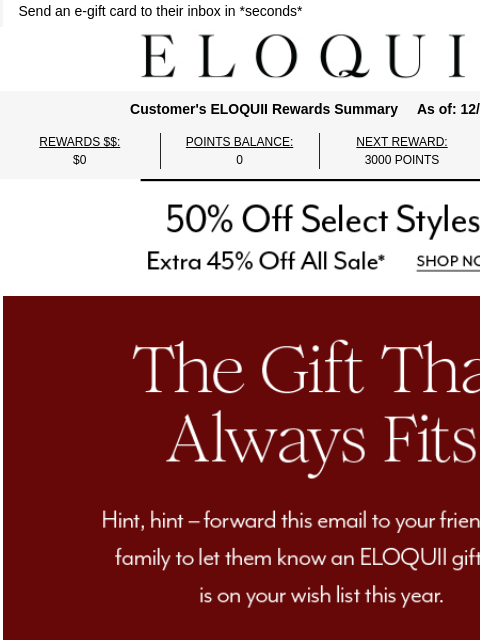 eloquii newsletter: Still need a gift? This one always wins 🤍