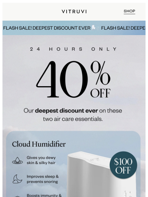 vitruvi newsletter: 24 HOURS ONLY: Deepest Discount Ever On Cloud & Ai...