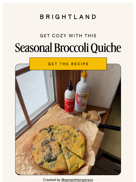 brightland newsletter: Cozy breakfast inspo