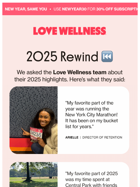 lovewellness newsletter: Our love letter to 2025 💌