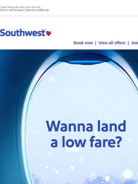 southwest newsletter: 'Tis the season for saving!