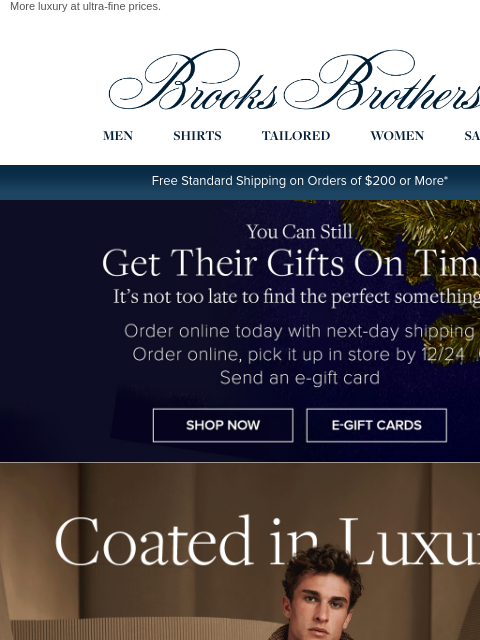 brooksbrothers newsletter: 30% off the best coats in your closet