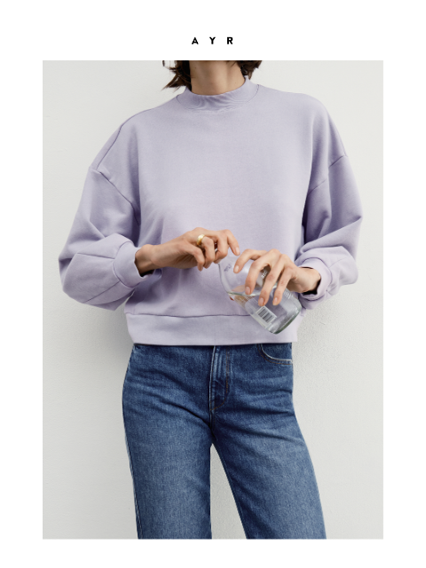 ayr newsletter: the perfect sweatshirt