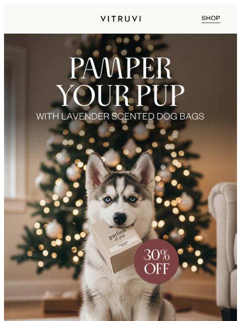 vitruvi newsletter: Save 30% On Lavender-Scented Dog Bags 🐕