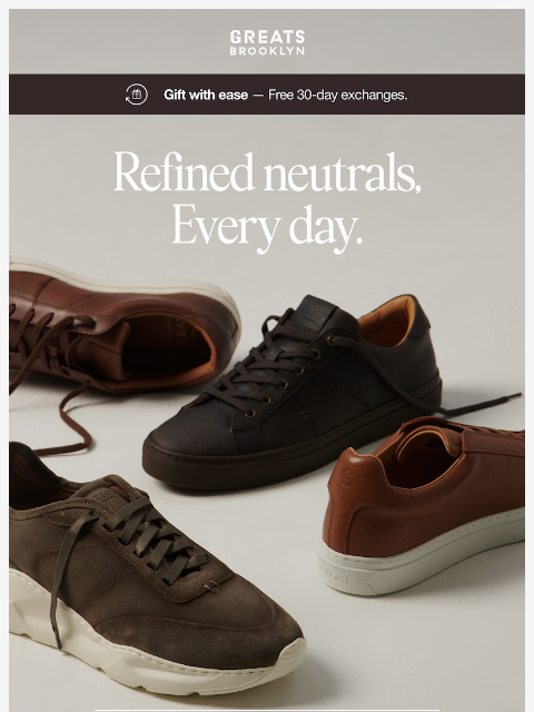greatsbrand newsletter: Refined neutrals, every day
