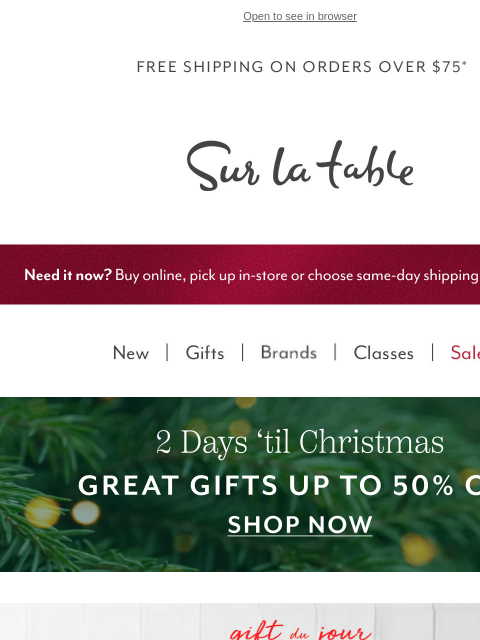 surlatable newsletter: Today's Gift: $200 off Breville Barista Touch.