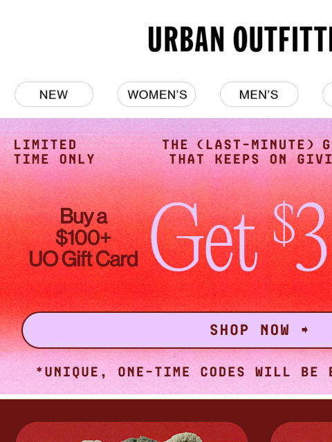urbanoutfitters newsletter: Hurry, get your last-minute gifts!