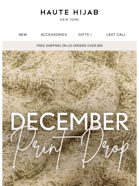 hautehijab newsletter: DECEMBER PRINT DROP 😱
