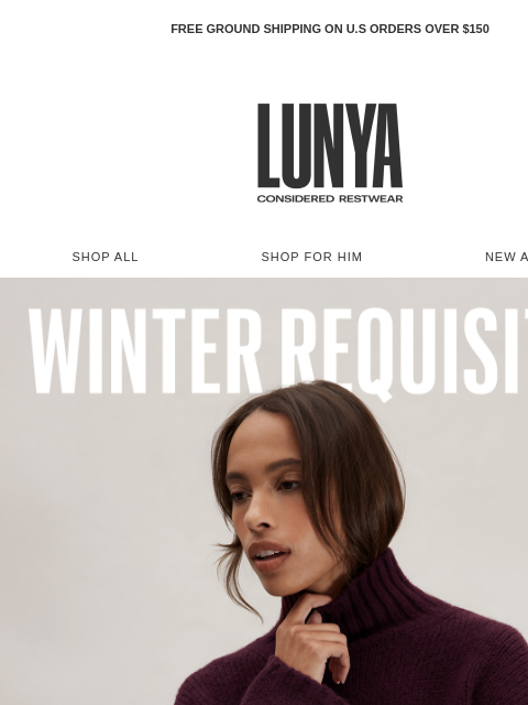 lunya newsletter: SEASON’S GREETINGS