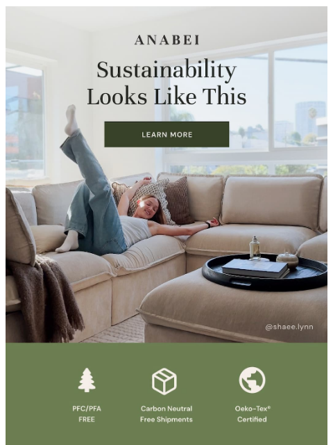 anabei newsletter: Sustainability looks like this