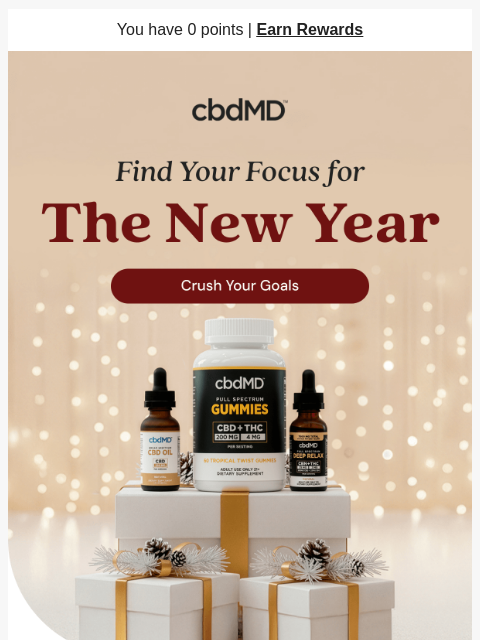 cbdmd newsletter: Stay Calm & Crush Your 2026 Goals