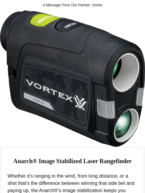 golfdigest newsletter: VORTEX® GOLF RANGEFINDERS: ACCURACY YOU CAN BET ON...