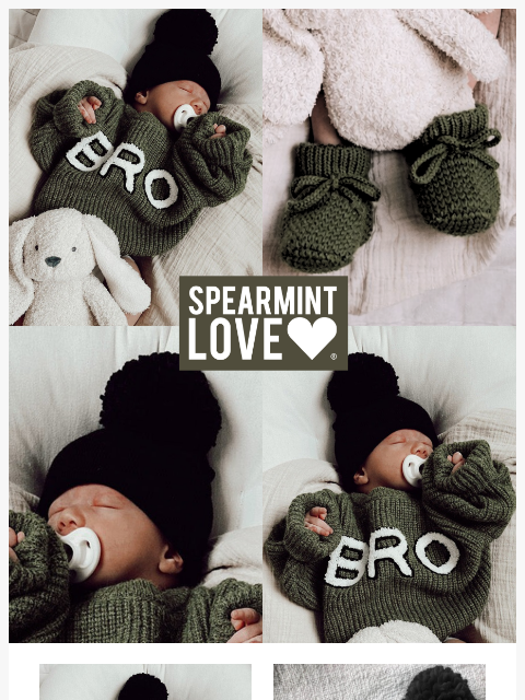 spearmintlove newsletter: Back In Stock: BRO & SIS Sweaters 👶