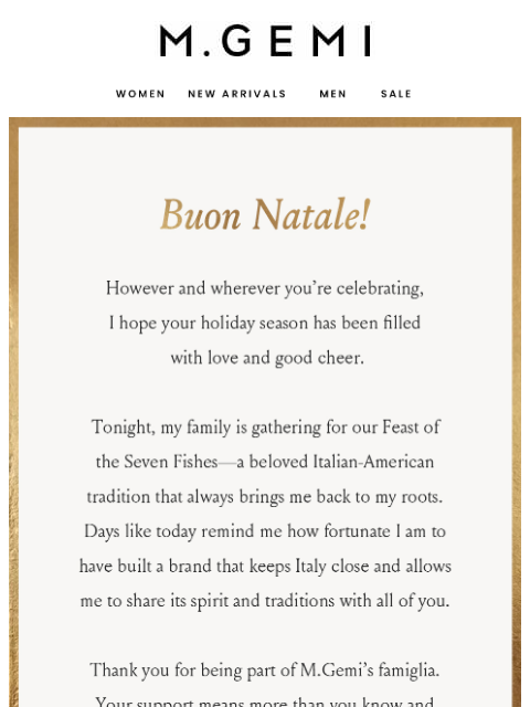 mgemi newsletter: Buon Natale To You & Yours