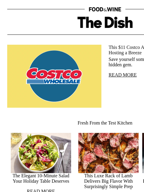 foodandwine newsletter: This $11 Costco Appetizer Makes Last-Minute Hostin...